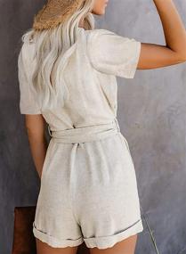 img 1 attached to Happy Sailed Women's Clothing: Stylish Casual Belted Jumpsuits for Fashionable Comfort