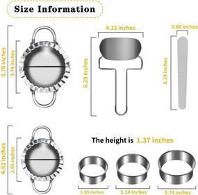 img 3 attached to 🥟 Dumpling Maker Set - Enhancing Your Kitchen Accessories with Dumpling Mold, Cutter, Press, and More for Chinese Dumpling Pie, Ravioli, Empanadas - Perfect for Skin Making, Stuffing, and Flour Ring Cutting