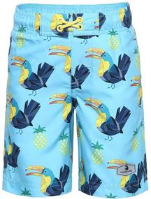 img 4 attached to 🩳 Rokka Rolla Boys' Swimwear: Drawstring Trunks with Printed Design