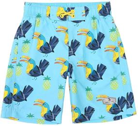 img 2 attached to 🩳 Rokka Rolla Boys' Swimwear: Drawstring Trunks with Printed Design
