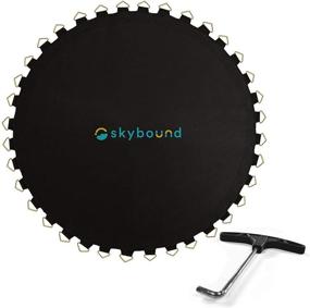 img 4 attached to SkyBound 12ft Trampoline Mat Replacement with Spring Tool, Enhanced Durability V-Rings, and Extra Stitching for Safe Bouncing