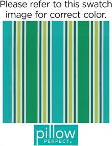 img 1 attached to 🌴 Pillow Perfect Outdoor/Indoor Aruba Stripe Throw Pillows, 16.5-inch x 16.5-inch, Turquoise/Green, Pack of 2