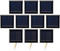 10 штук aoshike микросолнечные панели 2v 130ma - diy фотоэлектрические солнечные элементы для игрушек, проектов, эпоксидных плит логотип