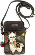 chala handbags striped cellphone crossbody logo