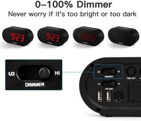 img 2 attached to ⏰ REACHER Easy Snooze and Time Setting Digital Alarm Clock with USB Charging Station, Phone Charger and Battery Backup for Android Phone iPhone Tablet iPad (Black)
