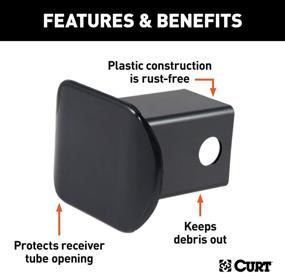 img 2 attached to Black Plastic Trailer Hitch Cover for 2-Inch Receiver - CURT 22180