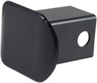 black plastic trailer hitch cover for 2-inch receiver - curt 22180 logo