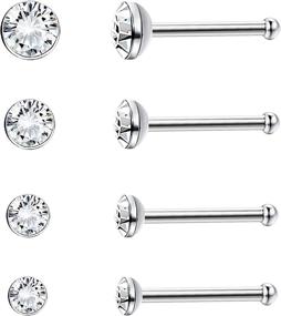 img 4 attached to Sllaiss Sterling Crystal Piercing Hypoallergenic