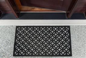 img 2 attached to Дверной коврик DII с узором "решетка" из легко моющегося каучука - отлично подходит для использования как внутри помещения, так и снаружи, на патио или перед входной дверью - 18 x 30