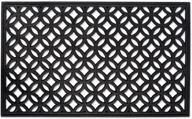 dii lattice design easy clean rubber doormat - perfect welcome mat for indoor, outdoor, patio, or front door use - 18 x 30 logo