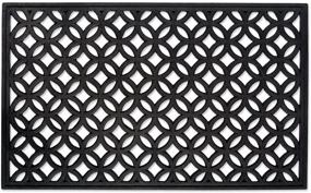 img 4 attached to DII Lattice Design Easy Clean Rubber Doormat - Perfect Welcome Mat for Indoor, Outdoor, Patio, or Front Door Use - 18 x 30