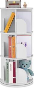 img 4 attached to 📚 NAIYUFA 360° Rotating Bookshelf | Multi-Functional Floor Standing Storage Rack for Kids & Adults | Bookcase Organizer