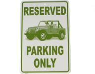 hangtime small parking sign jeep logo