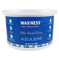 🔵 waxness azulene stripless hard wax tin 14 ounces – achieve effective hair removal with wax necessities! logo