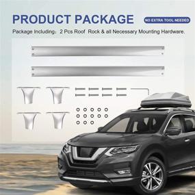 img 1 attached to 🚙 Roof Rack Cross Bar Rail for Nissan Rogue 2014-2018, Compatible with Cargo Racks, Rooftop Luggage, Canoe and Kayak Carrier Rack
