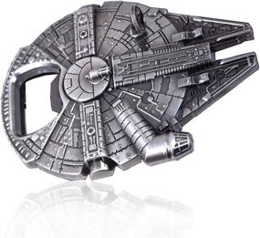 img 4 attached to 🚀 Authentic Star Wars: Rebel Alliance Millennium Falcon Metal Bottle Opener - Defeat the Empire with Style!