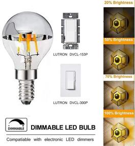 img 2 attached to 💡 Dimmable Silver Filament 8-Light Candelabra Bulb