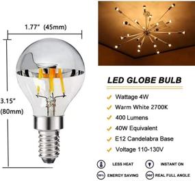 img 3 attached to 💡 Dimmable Silver Filament 8-Light Candelabra Bulb