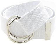 🧳 stylish canvas double d ring buckle metal men's accessories: elevate your wardrobe with trendy essentials logo