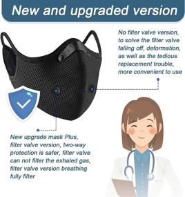 img 3 attached to 🚴 EKUTNHR New Upgraded Version: Sports Cycling Filter Cover with Activated Carbon - 2pcs for Men Women – Running Cycling Respirator