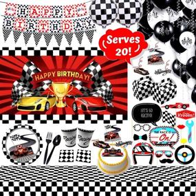 img 4 attached to Rev up the Fun with our Race Car Party Supplies Set!