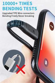 img 3 attached to 6ft iPhone Charger, Cabepow [3 Pack] 6 Foot Lightning Cable, 2.4A USB Cables Compatible with iPhone 11/Xs/XS Max/XR/X/8/8 Plus/7/7 Plus/6 (Black)