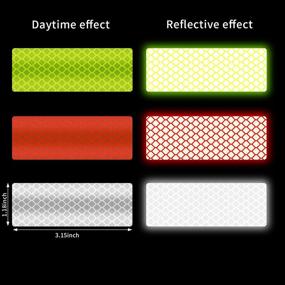 img 2 attached to 36 Pieces Reflective Car Warning Stickers - Self-adhesive Tape for Night Visibility - Waterproof Reflective Tape Stickers for Vehicle, Motorcycle, Bicycle - Warning Stickers for Safety