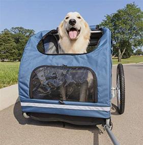 img 4 attached to PetSafe Happy Ride Steel Dog Bike Trailer: Secure, Convenient and Spacious - Ideal for Medium and Large Sized Pets