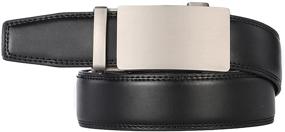 img 3 attached to 👖 DUCIBUTT Ratchet Belts: Genuine Leather Men's Accessories with Adjustable Fit