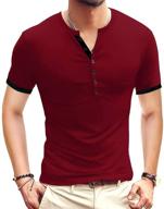 needbo henley t shirts sleeve buttons men's clothing and shirts logo