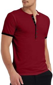 img 3 attached to NeedBo Henley T Shirts Sleeve Buttons Men's Clothing and Shirts