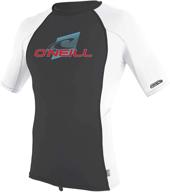 👕 o'neill premium skins upf 50+ youth short sleeve rash guard logo