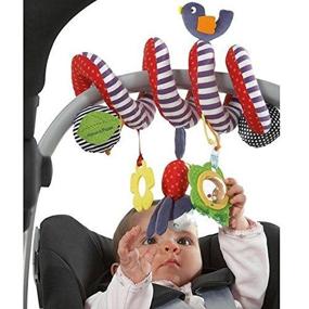 img 4 attached to BeeSpring Hanging Rattles Spiral Stroller