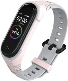 img 3 attached to Браслеты PINHEN: премиум силиконовая замена для Xiaomi Mi Band 3/4/5