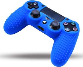 img 3 attached to 🎮 Enhance your PS4 Gaming Experience with Silicone Controller Skin and Grips - Anti-Slip Cover Case Protector for Dual Shock 4 Controller - Includes Light Bar Sticker and Premium Thumb Grips | Blue - 8pcs