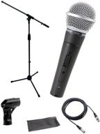 🎤 shure sm58-s microphone bundle with on/off switch, clip and pouch, mic boom stand, and xlr cable kit logo