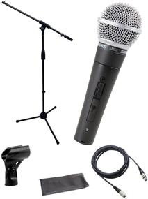 img 2 attached to 🎤 Shure SM58-S Microphone Bundle with on/off Switch, Clip and Pouch, MIC Boom Stand, and XLR Cable Kit
