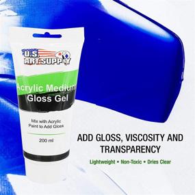 img 3 attached to Улучшите акриловую краску с помощью геля U.S. Art Supply Clear Gel Medium Gloss - тюбик 200 мл.