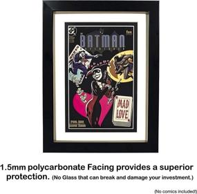 img 2 attached to 🔳 Coinz Comics: Single Comic Book Frame Set in Acid-Free Black and White Mat Board, UV Protected 4 mil Mylar Bag Included, Compatible with Modern, Current, and Standard Size Comics, Wall Mountable with Sawtooth Hanger