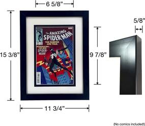 img 1 attached to 🔳 Coinz Comics: Single Comic Book Frame Set in Acid-Free Black and White Mat Board, UV Protected 4 mil Mylar Bag Included, Compatible with Modern, Current, and Standard Size Comics, Wall Mountable with Sawtooth Hanger