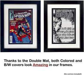 img 3 attached to 🔳 Coinz Comics: Single Comic Book Frame Set in Acid-Free Black and White Mat Board, UV Protected 4 mil Mylar Bag Included, Compatible with Modern, Current, and Standard Size Comics, Wall Mountable with Sawtooth Hanger