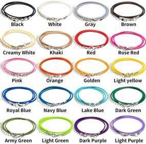 img 3 attached to 📿 GENGMEI 120Pcs 18-inch Waxed Necklace Cord Handmade Bracelet Pendant Rope DIY Jewelry Making Accessories with Lobster Clasps and Extended Chain