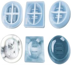 img 4 attached to 🧼 Silicone Resin Soap Dish Mold with Drain Holes - Keep Soap Dry and Use as Jewelry Tray Molds