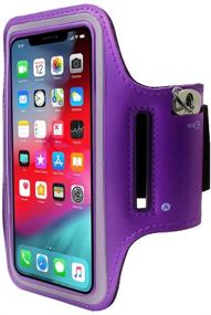 img 2 attached to 📱 Hands-Free Protection for Apple iPhone 11 Pro/X/XS/8/7/6S/6/SE/5S/5C/5 with Cbus Wireless Armband Case: Reflective, Adjustable Band, Screen Protection - Ideal for Running and Workouts (Blue)