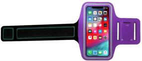 img 1 attached to 📱 Hands-Free Protection for Apple iPhone 11 Pro/X/XS/8/7/6S/6/SE/5S/5C/5 with Cbus Wireless Armband Case: Reflective, Adjustable Band, Screen Protection - Ideal for Running and Workouts (Blue)