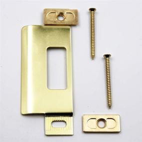 img 3 attached to 🔒 Enhance Door Security with Prime-Line Products U 9495 Adjustable Door Strike, Brass Plated