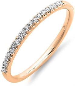 img 4 attached to 💎 Dazzlingrock Collection: Celebrate Your Anniversary with Exquisite Diamond Stackable Women's Jewelry