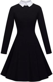 img 4 attached to 👗 Chic and Versatile: HOMEYEE A016 Women's Doll Collar Dress for Work, Party, and Casual Wear