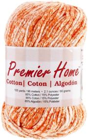 img 2 attached to 🍊 Мандариновый всплеск: Познакомьтесь с пряжей Home Cotton от Premier Yarns