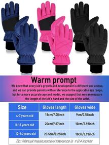 img 2 attached to 🧤 Top-Rated Kids Winter Gloves: Windproof Ski Gloves for Ultimate Warmth and Protection